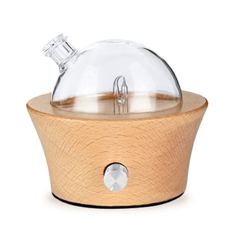 solid wood essential oil aromatherapy diffuser handmade glass nebulizer
