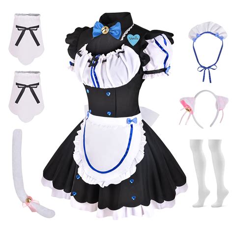 Buy Nekopara Anime Cosplay Women Full Set Girl Maid Dress Servant