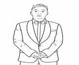 Coloring Pages Celebrity Psy Printable Color Info sketch template