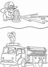 George Curious Coloring Pages Book Printable Print 塗り絵 Kids Coloring4free Coco Der Affe ジョージ Info ぬりえ Firefighter Party Fireman Neugierige sketch template