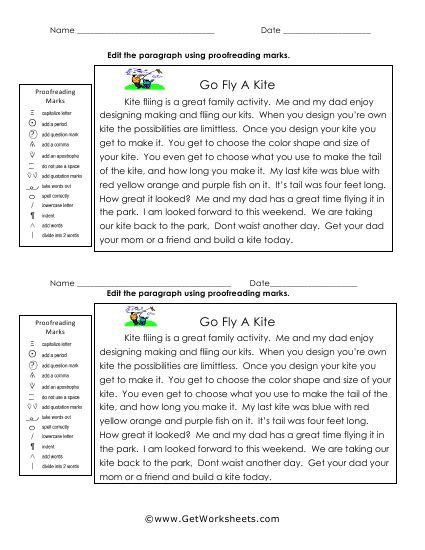 editing and proofreading worksheet sample proofreading