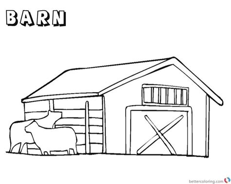 barn coloring pages  preschool coloring pages