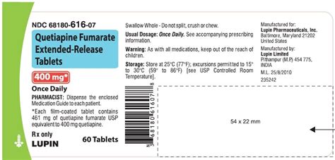 quetiapine fumarate xr tablets fda prescribing