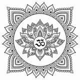 Ohm Symbol Illustrations Vector Mandala Clip sketch template