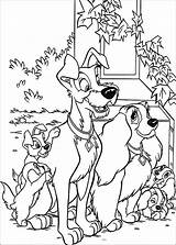 Tramp Lady Coloring Color Pages Kids Disney Print sketch template