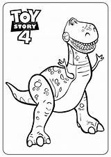 Toy Coloring Story Pages Kids Rex Sheets Color Activity Print Disney Pixar Cool Characters Woody Children sketch template