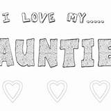 Auntie sketch template