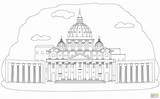 Vatican Vaticano Vatikan Pantheon Rom Fontana Trevi Ausdrucken Ausmalbild Roman Supercoloring sketch template