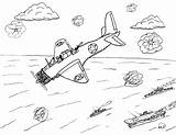 Coloring Pages Battle Bomber Dauntless Dive 75th Anniversary Midway Sbd Robin Great Japanese Memorial sketch template