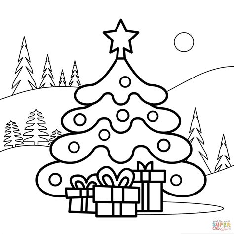 coloring pages  christmas trees