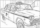 Taxi Coloring Pages York Colouring Colorkid Taxis Adult Cab Color Brooklyn Cars Kids City Activityvillage sketch template