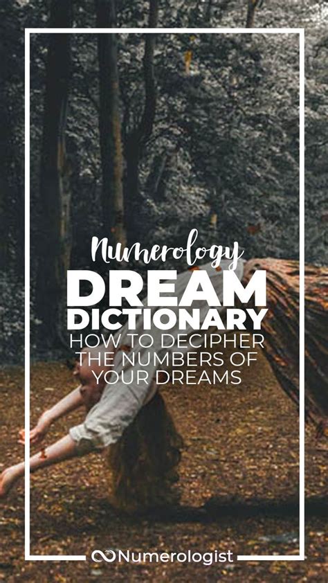 numerology dream dictionary  guide  deciphering  dreams dream dictionary dream