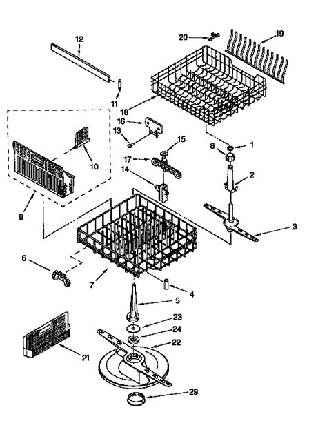 kenmore elite ultra wash dishwasher parts diagram