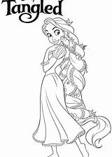 Coloring Rapunzel Tangled Pages Getdrawings sketch template