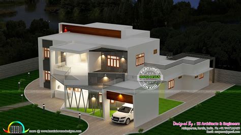beautiful top view  contemporary house kerala home design  floor plans  dream houses