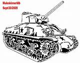 Coloring Pages Sherman Tank Template sketch template