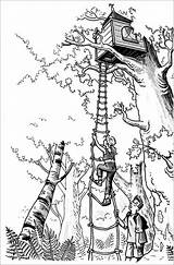 Ausmalbilder Baumhaus Treehouse Climbing Fragezeichen Kleurplaat Kleurplaten Malvorlage Boomhutten Hut Animaatjes Boomhut Ausmalbild Magische Colorluna Ausrufezeichen Fuer Source Boek sketch template