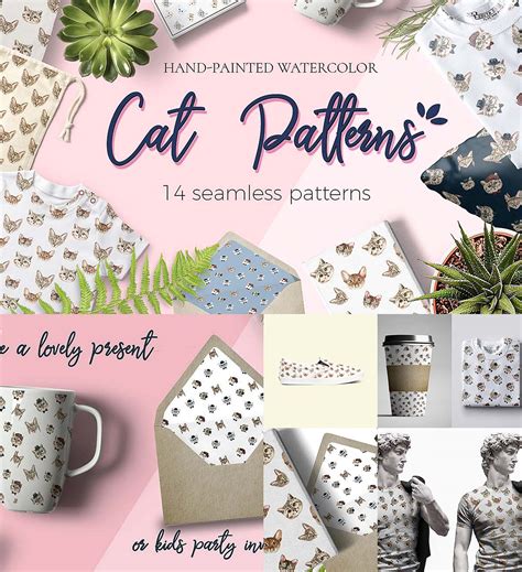 cat patterns set