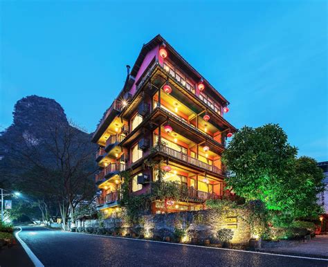 yangshuo mountain nest boutique hotel yulong river yangshuo guangxi china booking  map