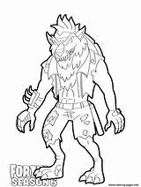 Fortnite Wolf Coloriage Dire sketch template