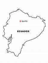 Ecuador Coloring Designlooter Map sketch template