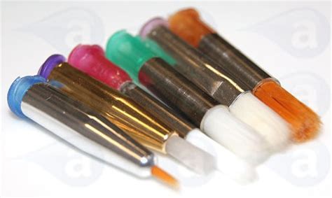 gauge brush tip soft bristle adhesive dispensing