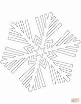 Coloring Crystal Snowflake Sided Pages sketch template