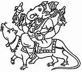 Ganesha Coloring Pages Ganesh Outline Drawing Lord Hindu Kids Gods Colouring Durga God Clip Sketch Clipart Hanuman Cliparts Painting Mythology sketch template