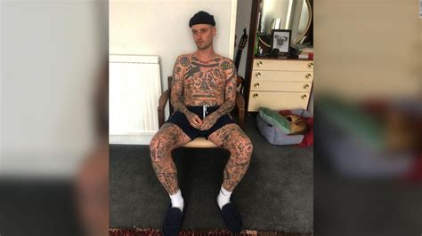 a man has been tattooing himself every day since going into isolation