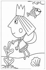 Holly Ben Mare Regno Colorare Royaume Principessa Nuota Coloradisegni Disegni Thistle sketch template