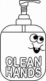 Hand Soap Hands Sanitizer Clipart Clip Washing Coloring Pages Clean Cartoon Color Cliparts Colouring Transparent Kids Rubbing Wash Children Library sketch template