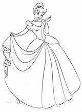 Coloring Cinderella Pages Print sketch template