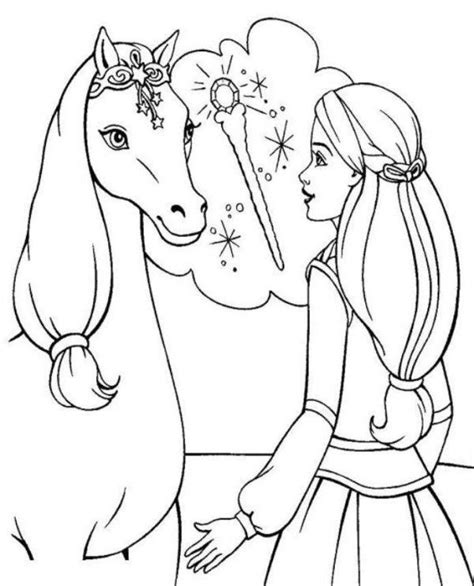 barbie horse coloring page desenho atividades  educacao infantil