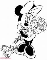 Minnie Mouse Coloring Pages Valentine Valentines Disney Drawing Colouring Sheets Roses Pencil Kids Disneyclips Clipart Winnie Getdrawings sketch template