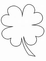Clover Leaf Four Coloring Drawing Kids Outline Template Clipart Line Shamrock Clip Cliparts Three Simple Color Print Colouring Sheet Pattern sketch template