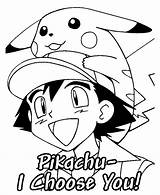 Coloring Pokemon Pages Ash Printable Kids sketch template