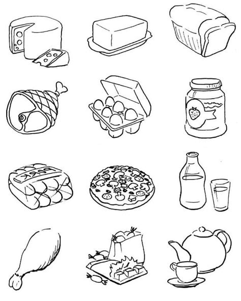 cartoon food coloring page coloring pages   ages coloring home