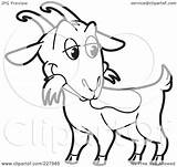 Goat Outline Coloring Illustration Royalty Clipart Rf Perera Lal Regarding Notes Background sketch template