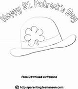 Hat Derby Coloring Kentucky St Patrick Printable Pages Colouring Sheets Template Decorations sketch template