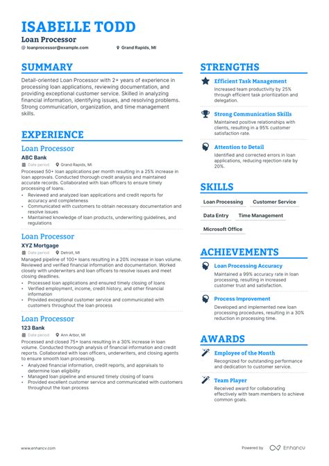loan processor resume examples guide