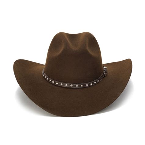 stampede hats  wool felt brown cowboy hat  rhinestone leather