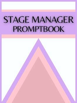 stage manager prompt book  meghan tynan tpt