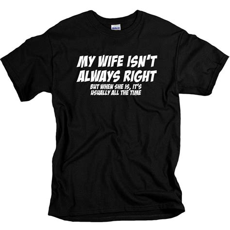 enjoythespirit funny ts for husband wife is always right shirt t
