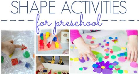 shapes activities  preschoolers pre  pages