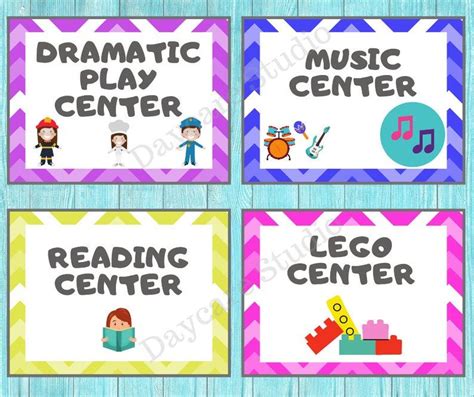 daycare center signschildcare printable signs  preschool etsy