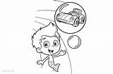 Coloring Pages Gil Guppies Bubble Car Printable Kids sketch template