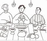 Supper Cena Colorare Religiocando Coloriage Eufrosina Enregistrée Disegno sketch template