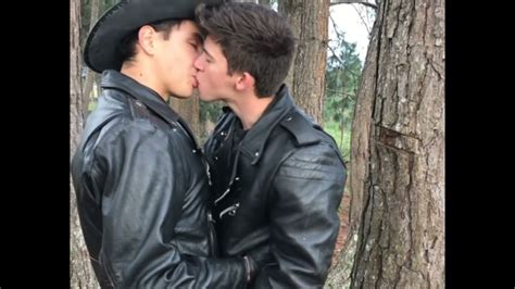 Sexy Guys Kissing In Leather Youtube