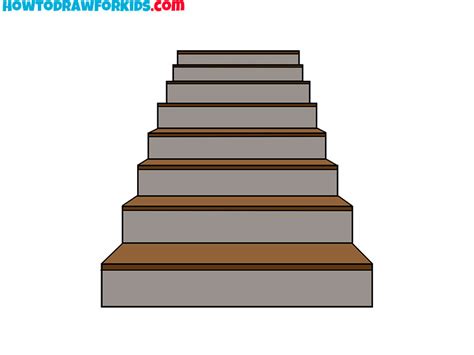 draw stairs easy drawing tutorial  kids