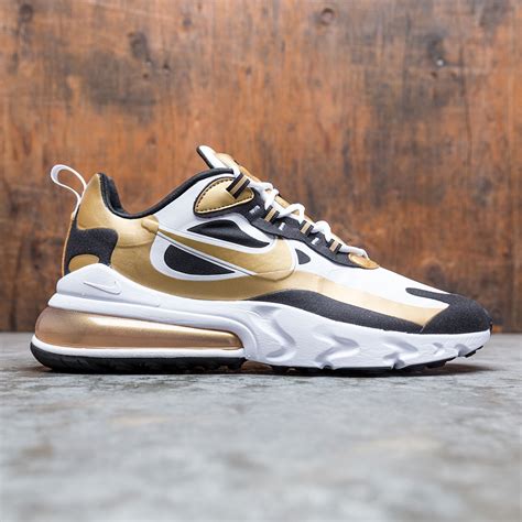 Nike Men Air Max 270 React White Metallic Gold Black